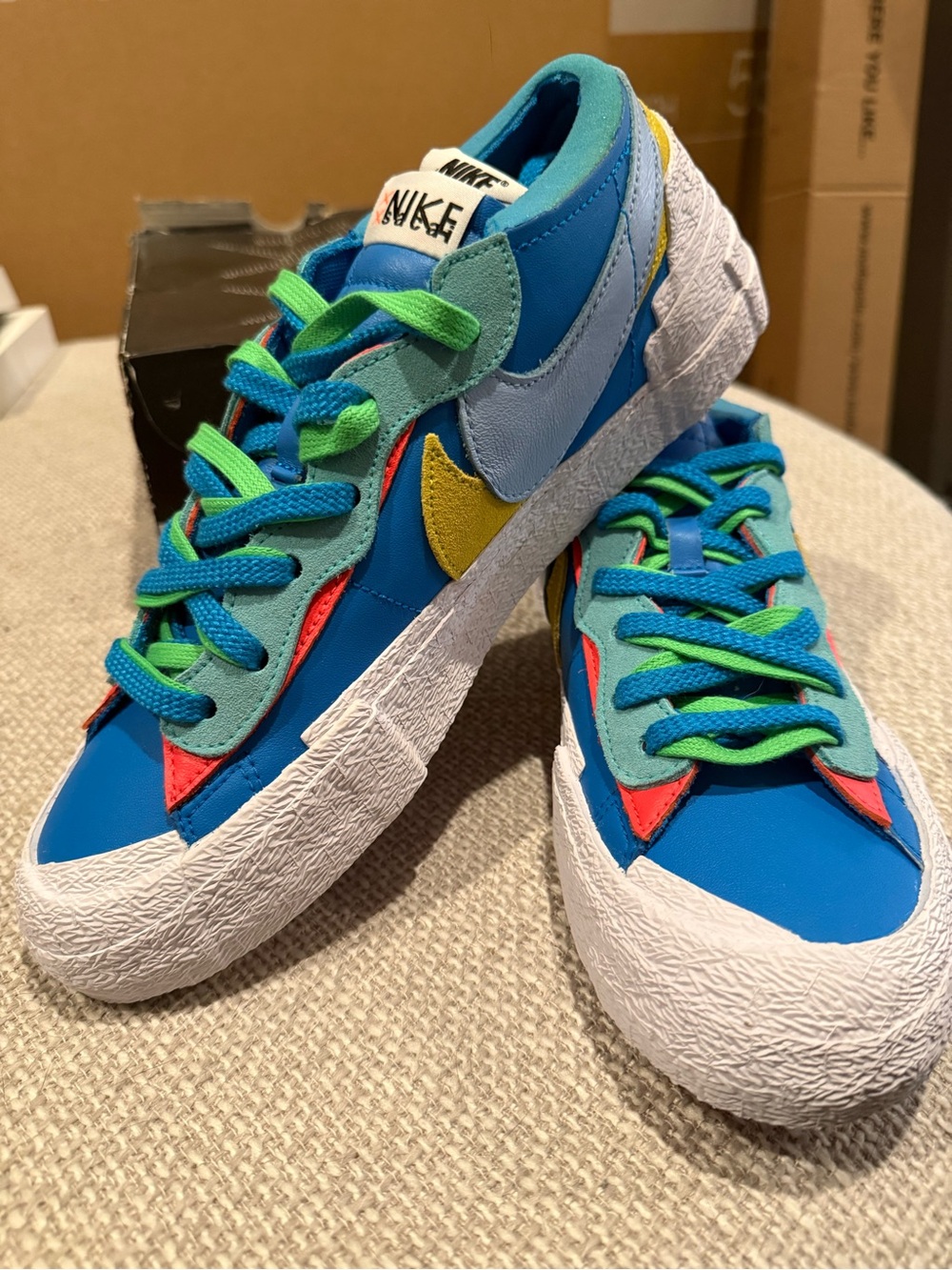 Men’s or Women’s Nike Blazer Low Sacai Kaws Neptune Blue Sneakers 9.5/11 US size